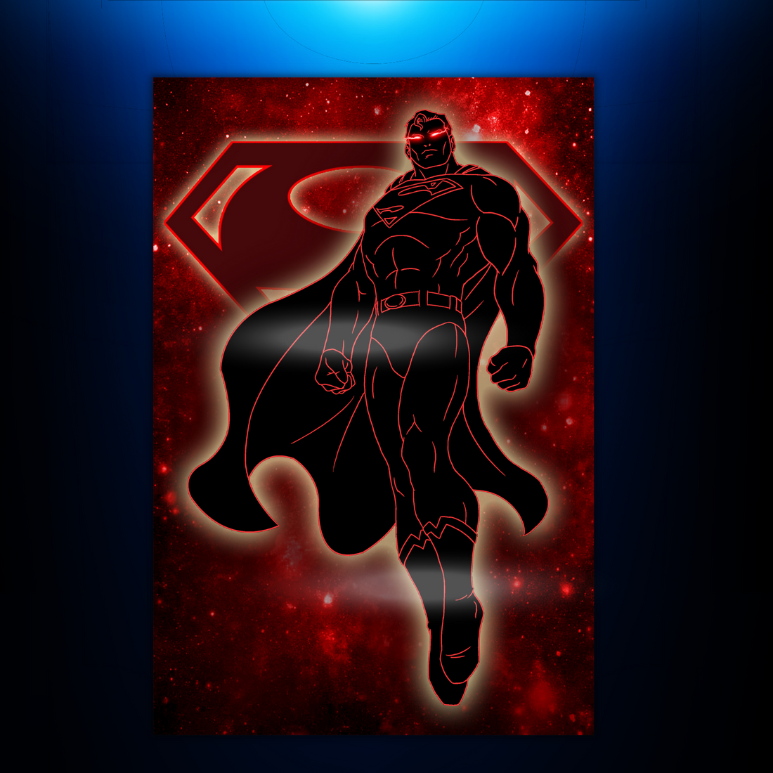 Cosmic Superman Acrylic 12x18 Print