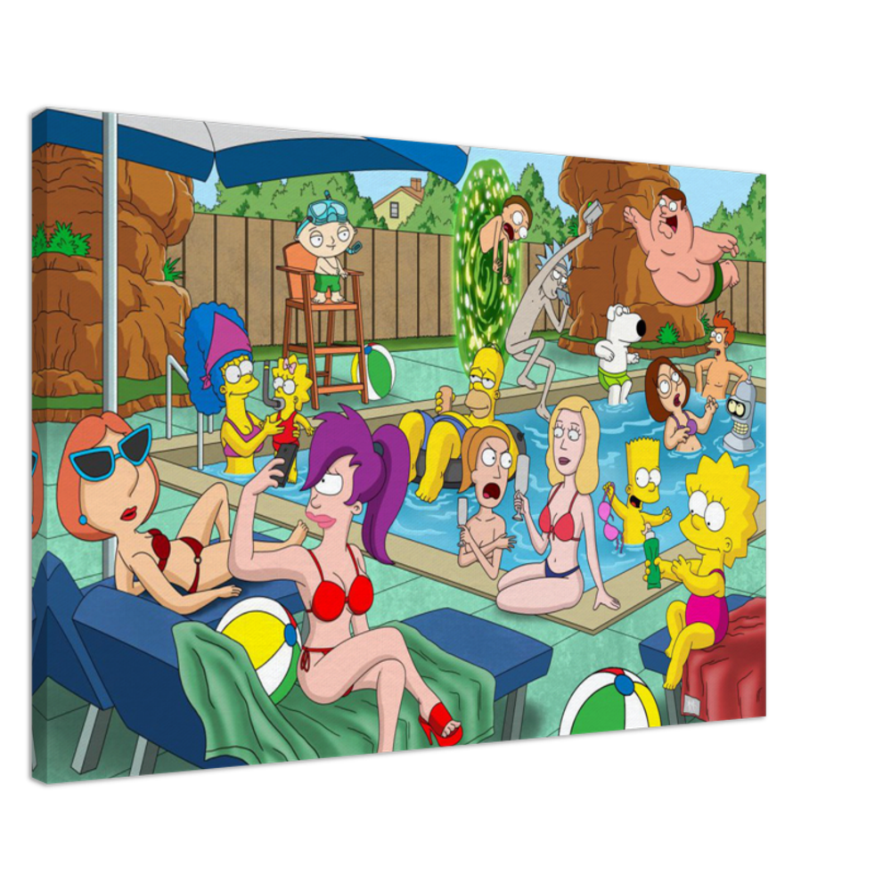 Pool Party -Large Canvas