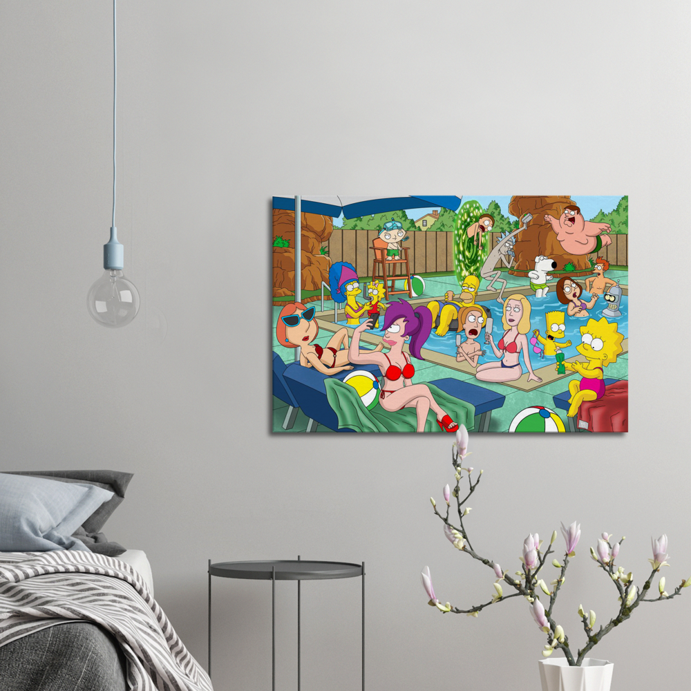 Pool Party -Large Canvas