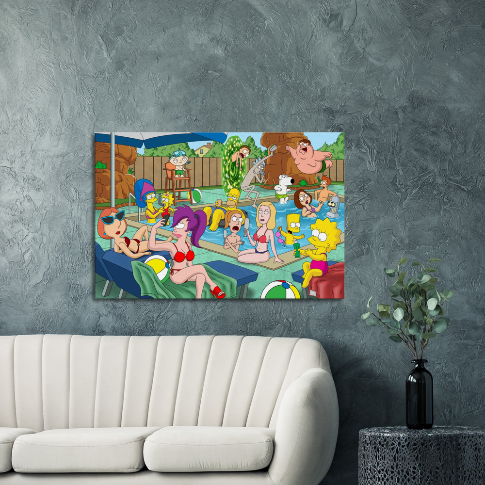 Pool Party -Large Canvas