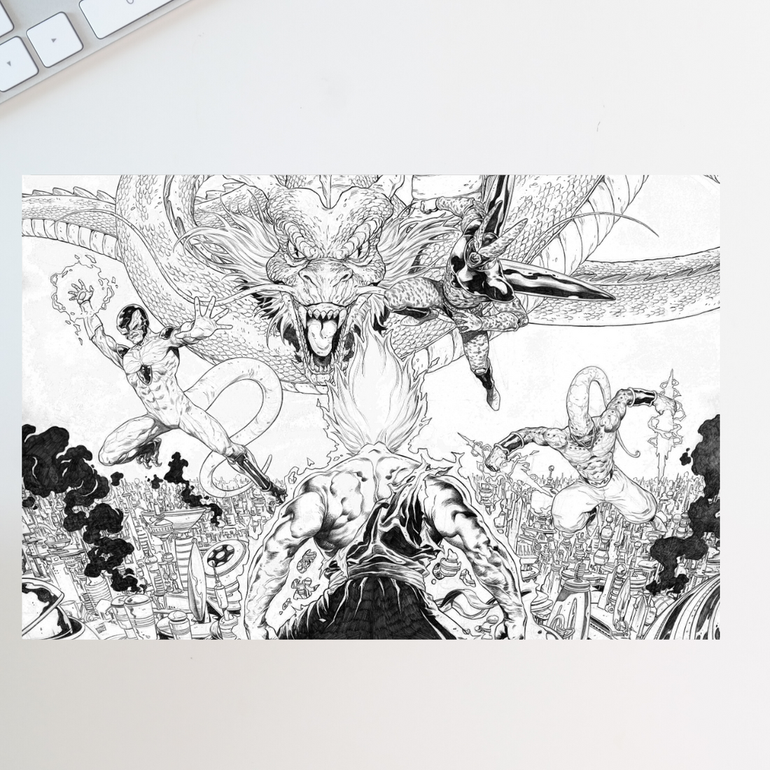 Dragon Ball Z (Bring it!) Original Pencils and inks by Tirso Llaneta