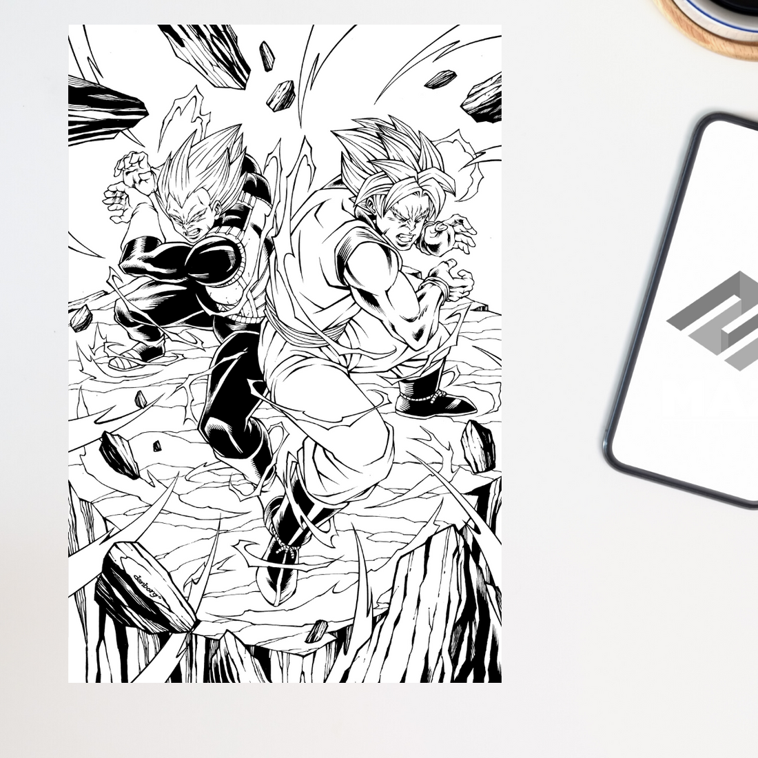 DBZ Original Pencils and inks by Dan Borogonos