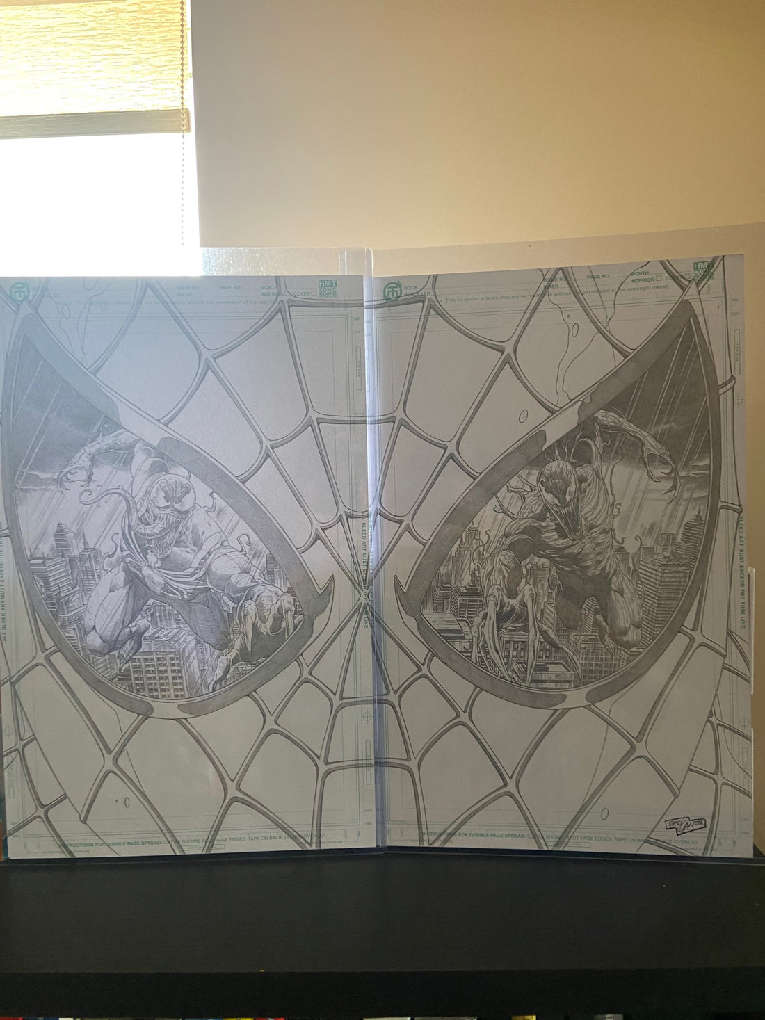 Venom and Carnage (Spider Eyes Set) Original Pencils  by Tirso Llaneta