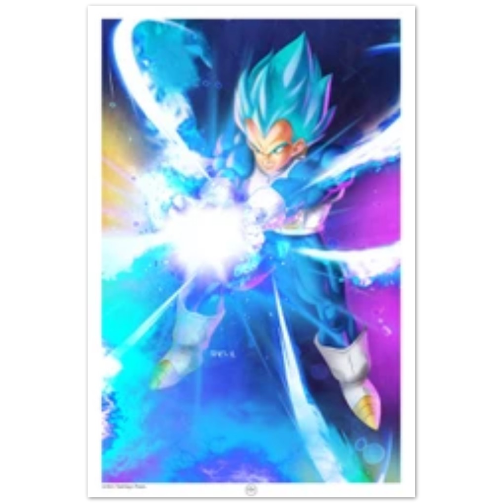 Vegeta Super Saian Blue-16x24 Giclée Art Print