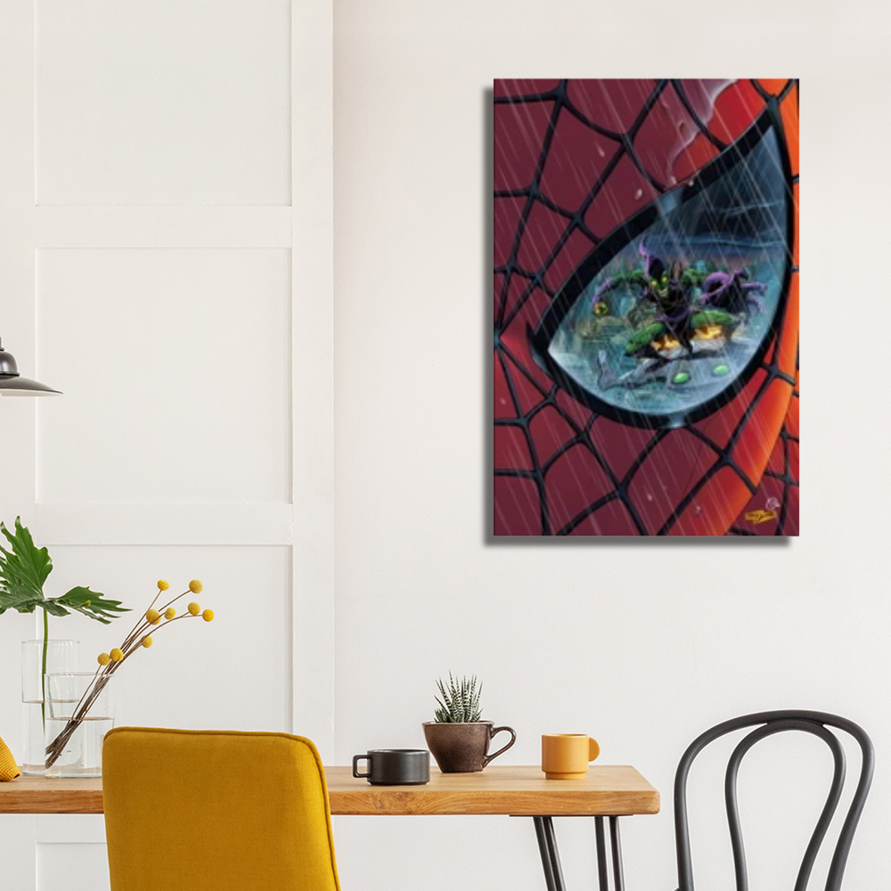 Spider Eyes Green Goblin-Large Canvas