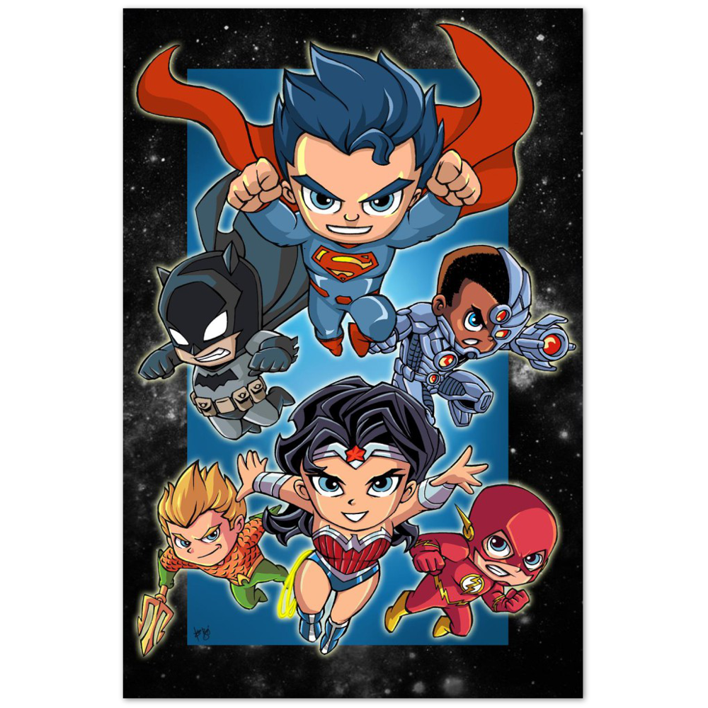 Chibi Justice League-Art Print