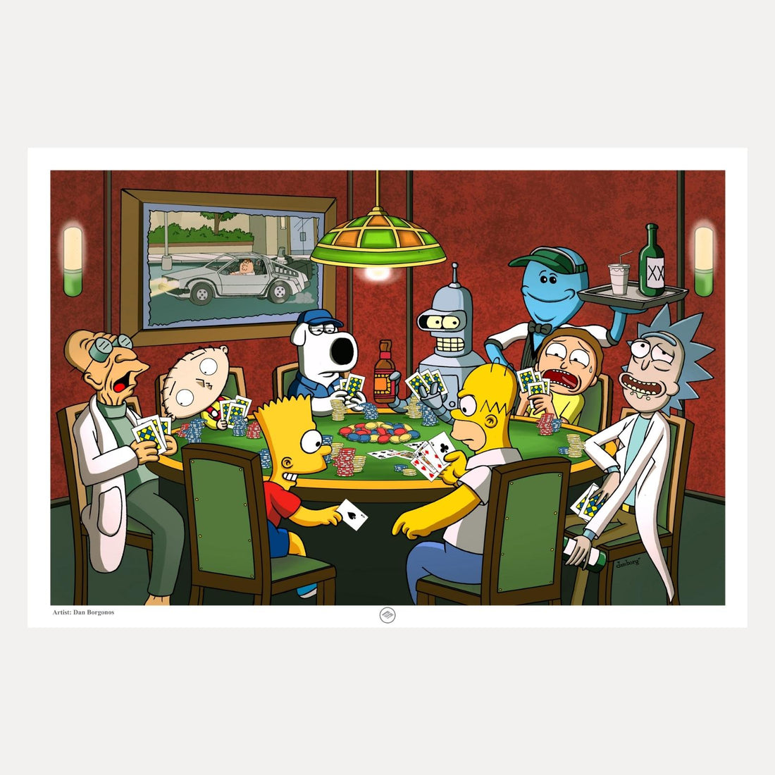 Poker Night-16x24 Giclée Art Print