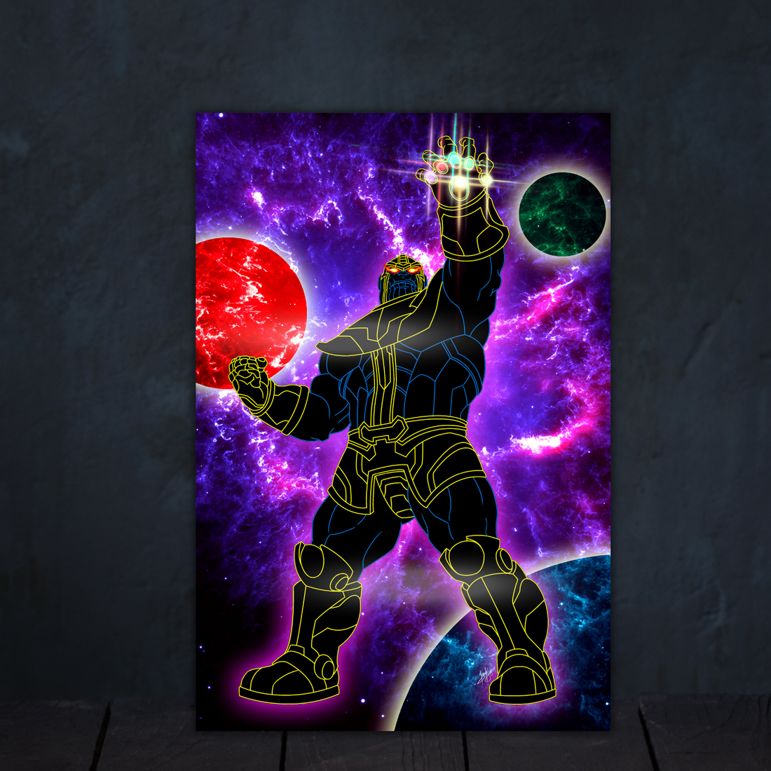 Cosmic Thanos Acrylic 12x18 Print