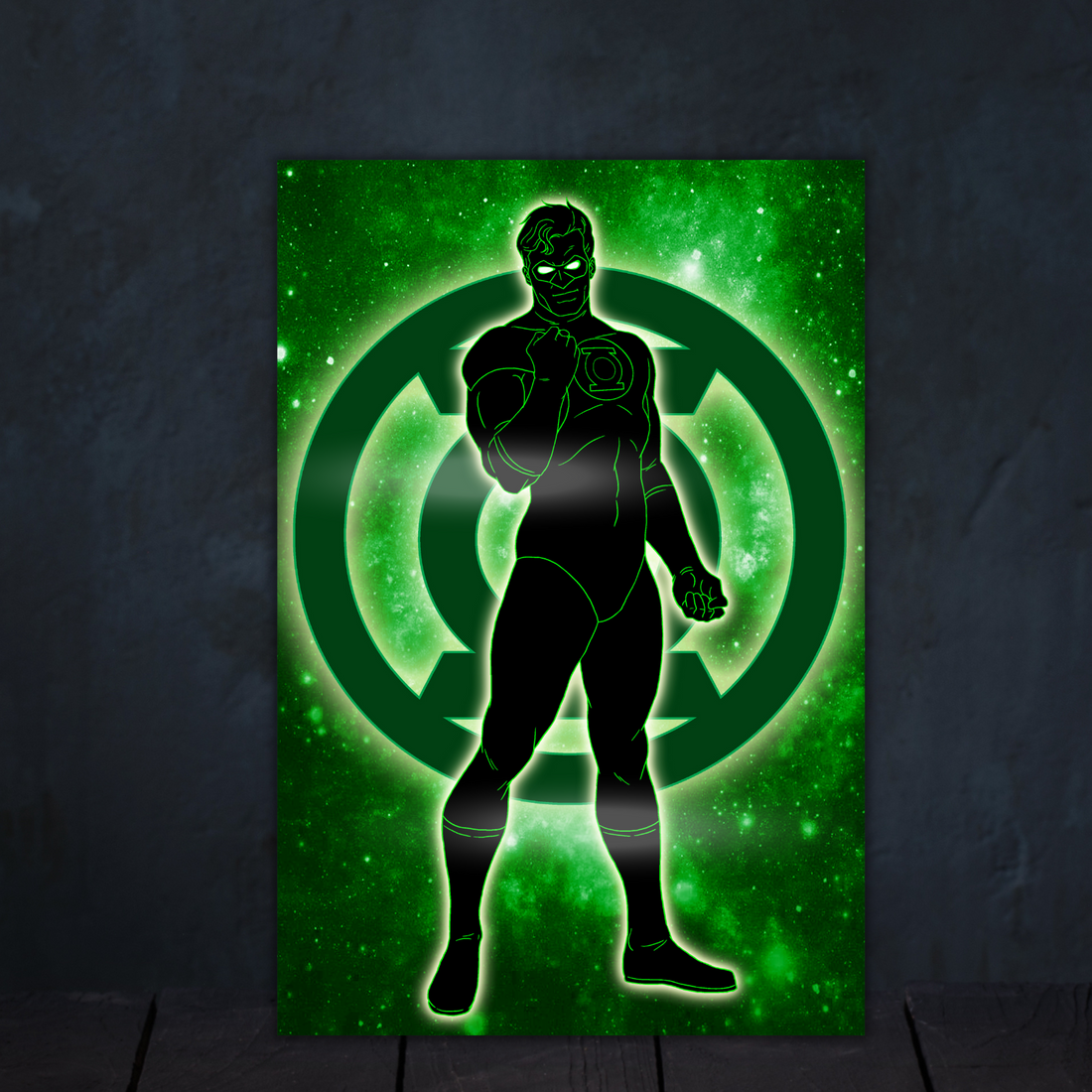 Cosmic Green Lantern Acrylic 12x18 Print