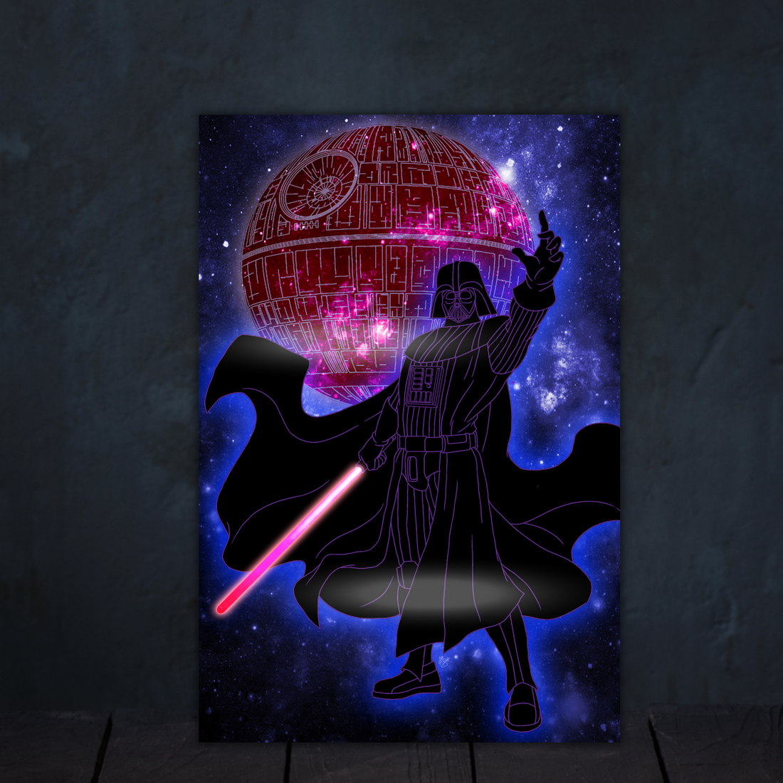 Cosmic Darth Vader Acrylic 12x18 Print