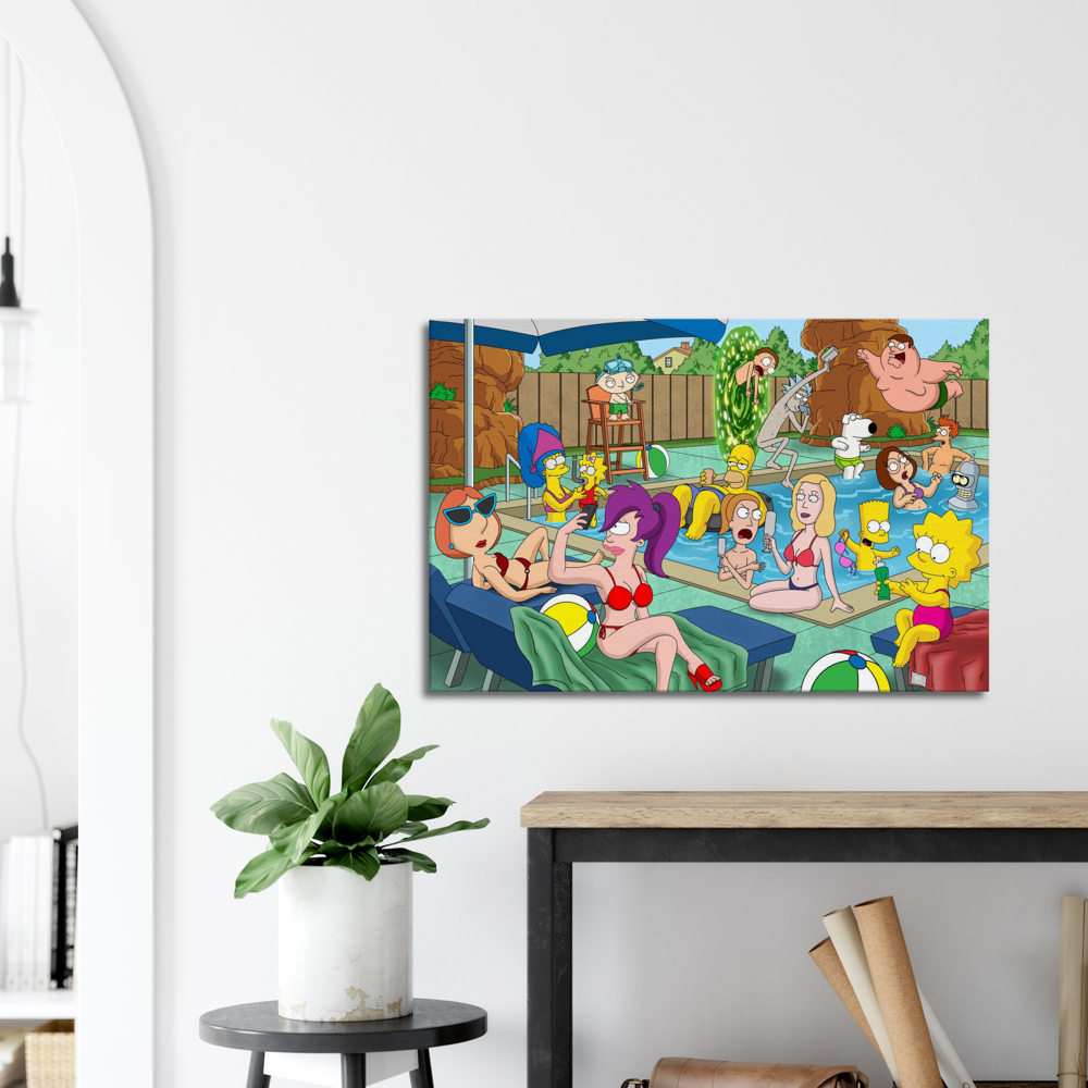 Pool Party -Large Canvas