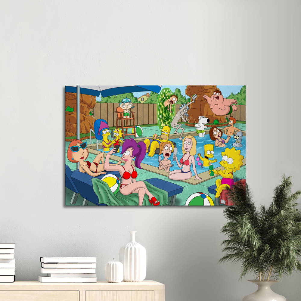 Pool Party -Large Canvas