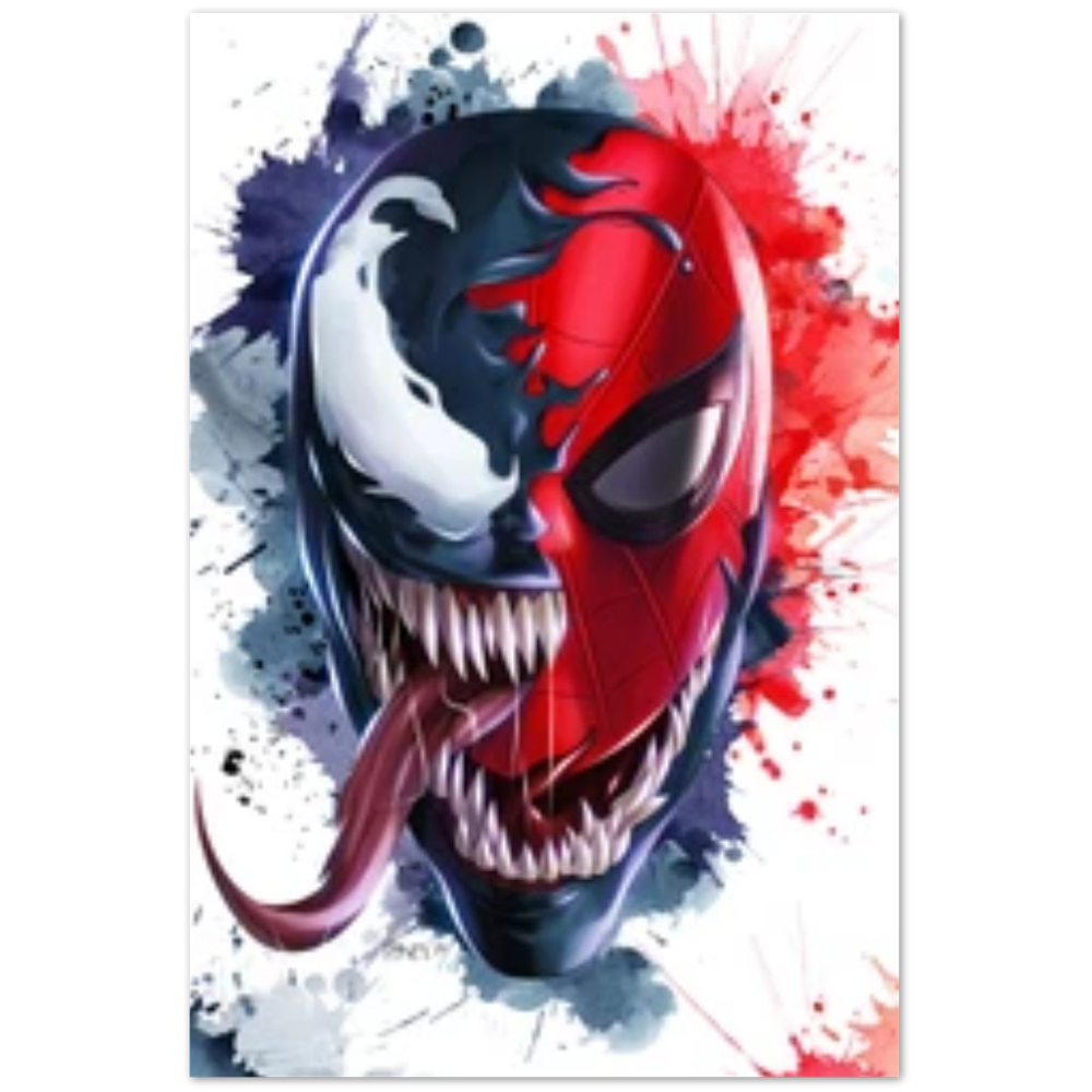 Spiderman/ Venom Split-Art Print – MAZE Studios Spiderman/ Venom Split-Art Print – MAZE Studios