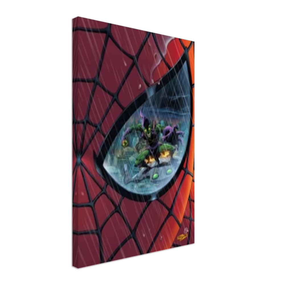 Spider Eyes Green Goblin-Large Canvas