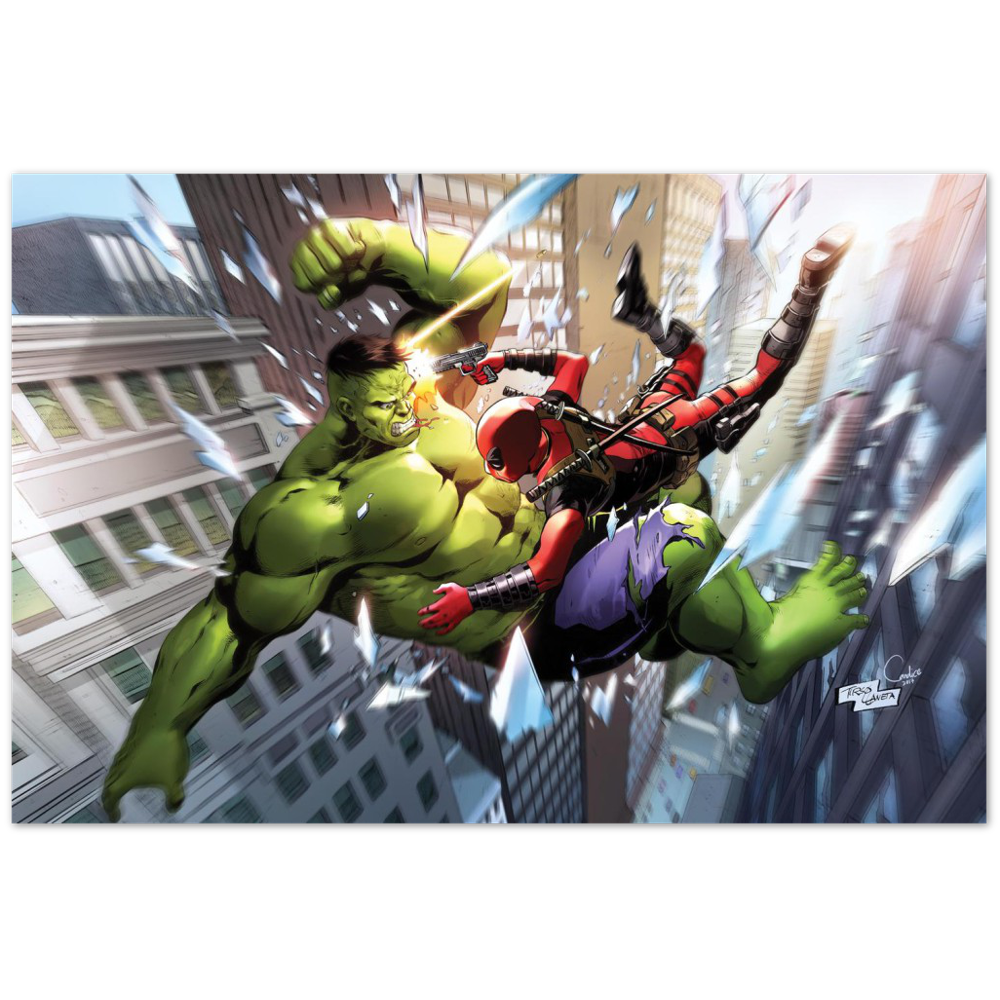 Hulk vs Deadpool-Art Print
