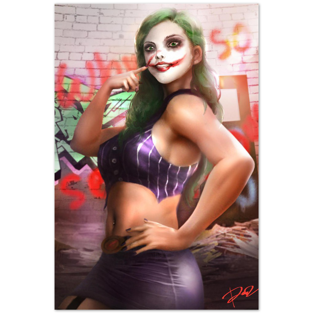 Lady Joker-12X18 Art Print